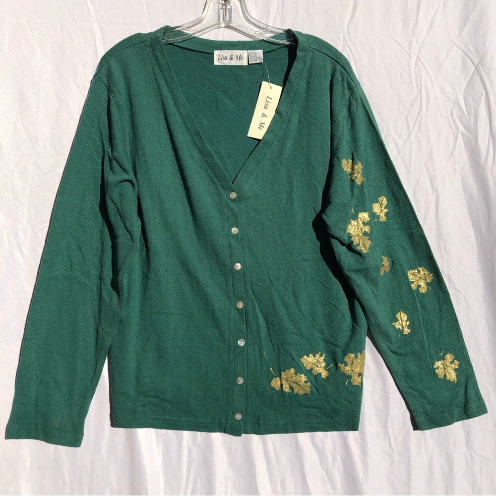 Lisa & Me  / 100% Silk Festive Green sweater